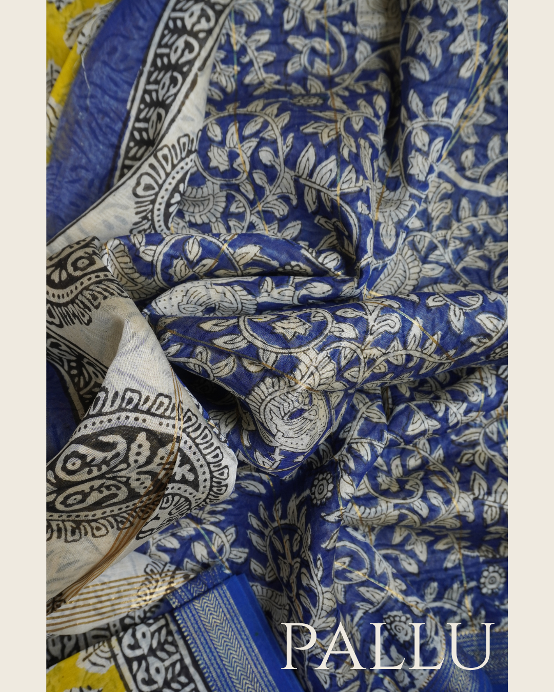 Yellow Maheshwari Saree