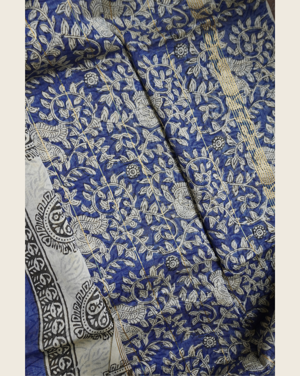 Yellow Maheshwari Saree