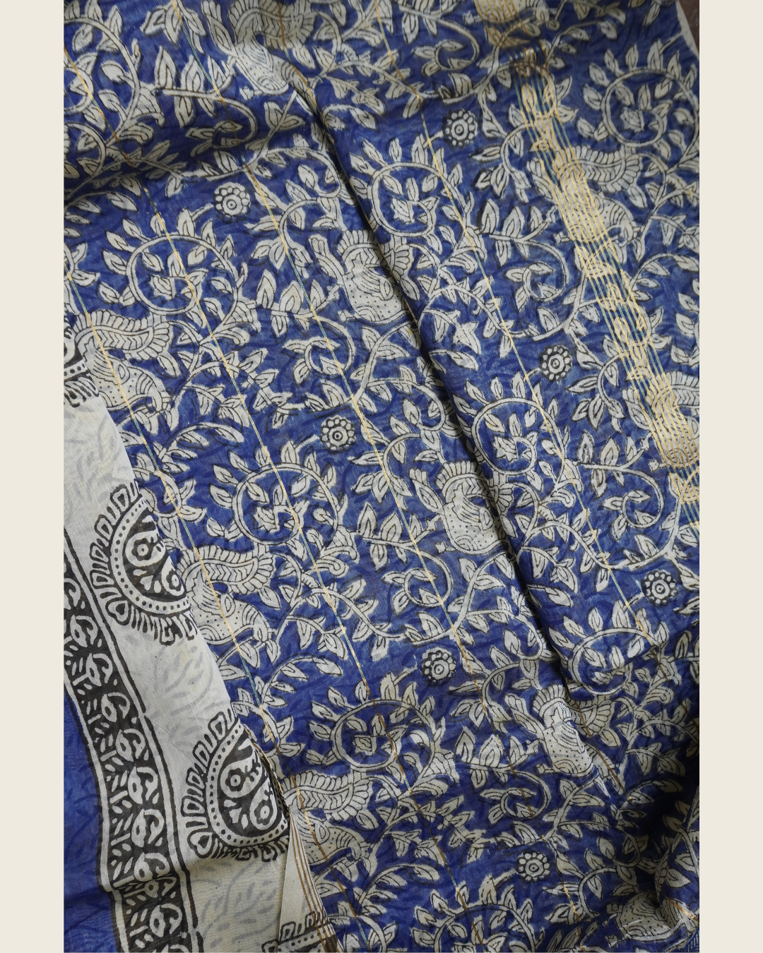 Yellow Maheshwari Saree