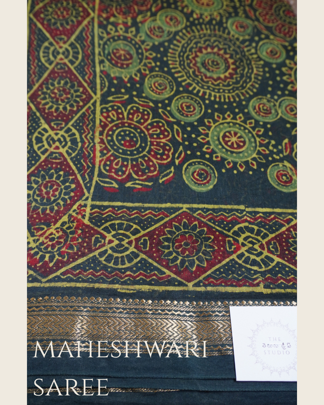 Green Maheshwari Saree