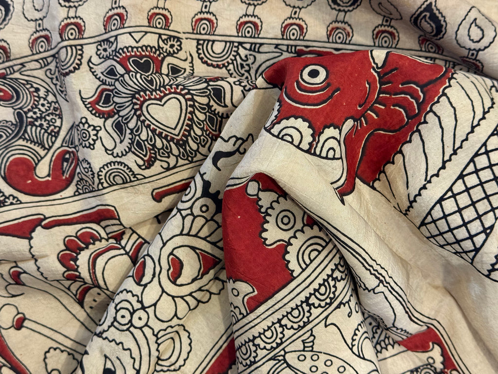 Kalamkari Chennur Silk Saree