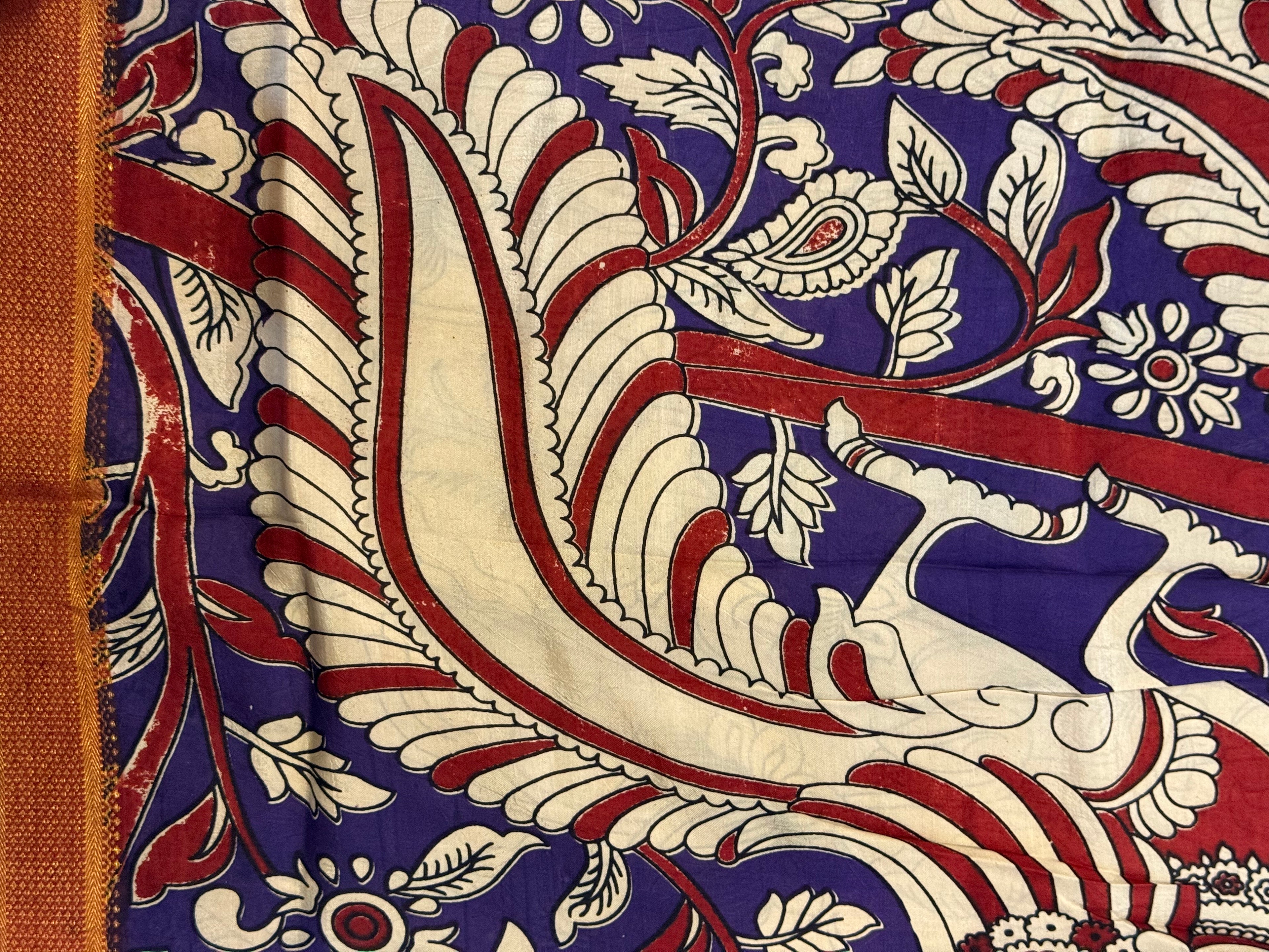 Kalamkari Chennur Silk Saree